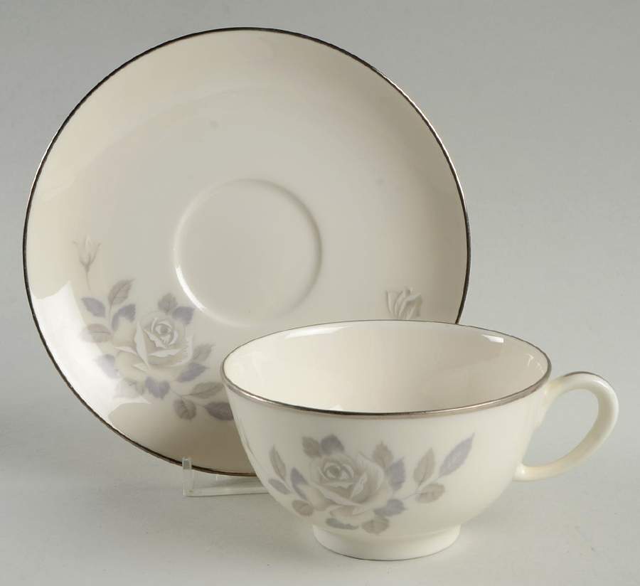 Rosalind Flat Cup & Saucer Set by Noritake-1