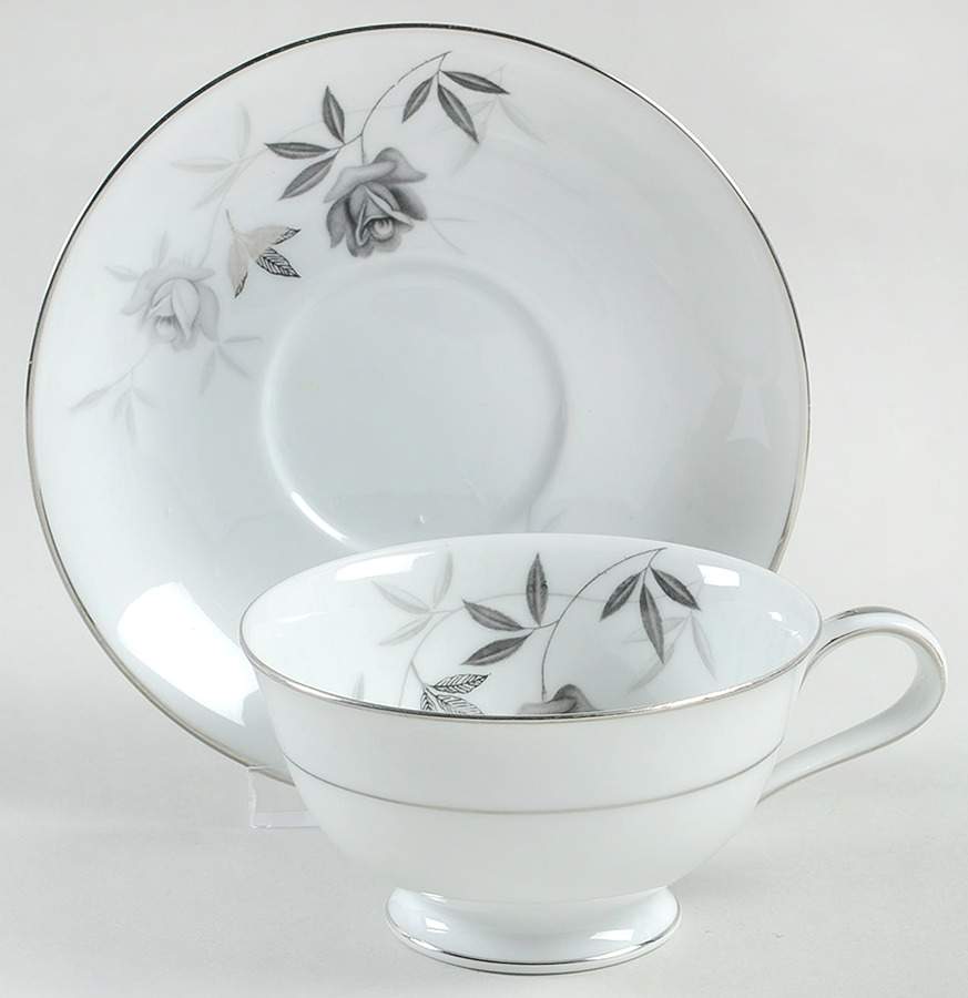 Rosamor Footed Cup & Saucer Set by Noritake-1