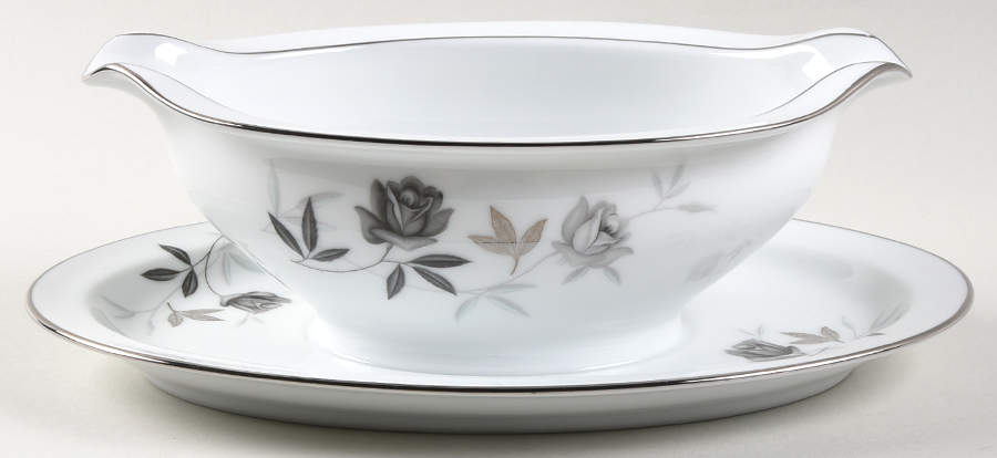 Rosamor Gravy Boat with Attached Underplate by Noritake-1