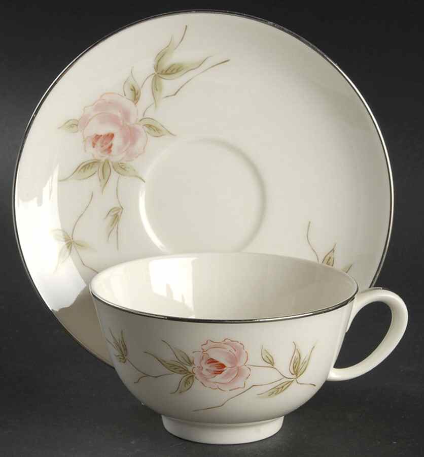 Rosamond Flat Cup & Saucer Set by Noritake-1