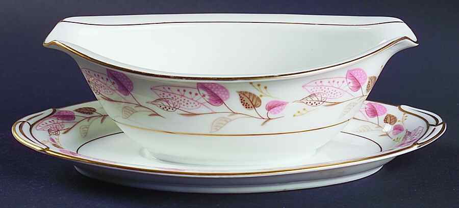 Rosanne Gravy Boat with Attached Underplate by Noritake-1