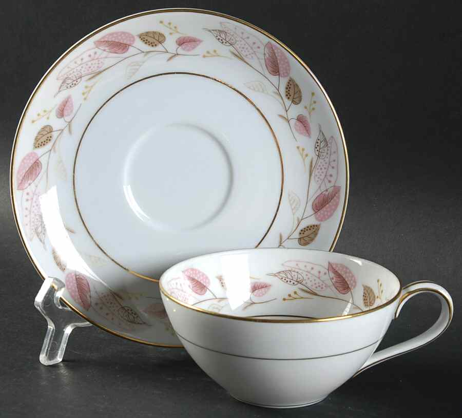 Rosanne Flat Cup & Saucer Set by Noritake-1