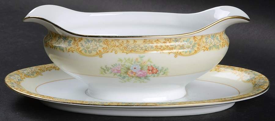 Rosanne Gravy Boat with Attached Underplate by Noritake-1