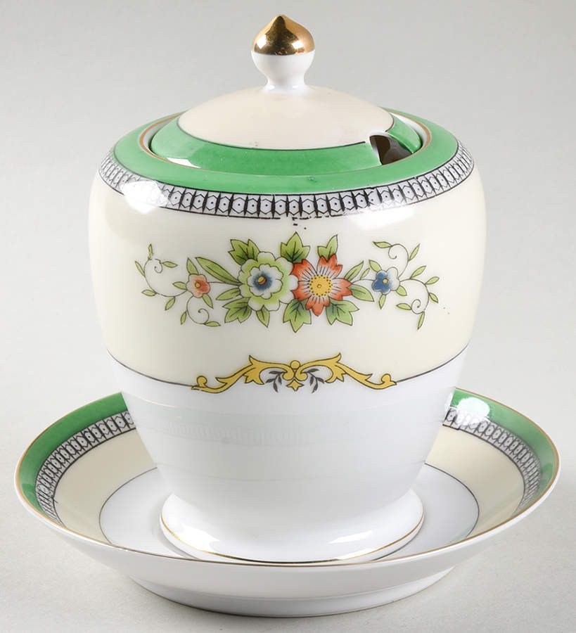 Roseara Jam/Jelly & Lid W/Underplate by Noritake-1