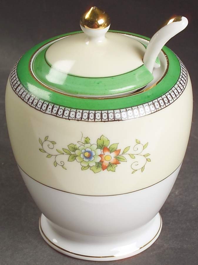 Roseara Jam/Jelly & Lid w/Ladle by Noritake-1