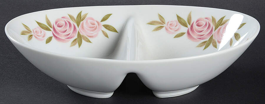 Roseate 10" Oval Divided Vegetable Bowl by Noritake-1
