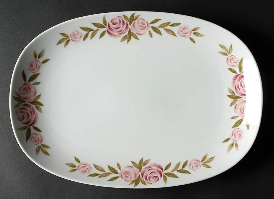 Roseate 13" Oval Serving Platter by Noritake-1