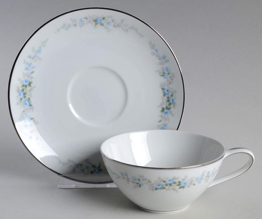 Roseberry Flat Cup & Saucer Set by Noritake-1