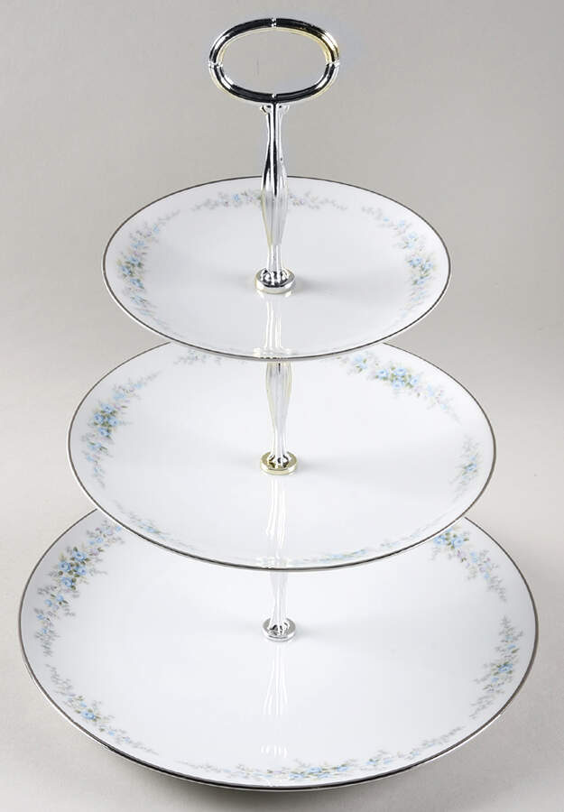 Roseberry 13 7/8"-14 1/4" 3-Tiered Serving Tray(DP,SP,BB) HC by Noritake-1