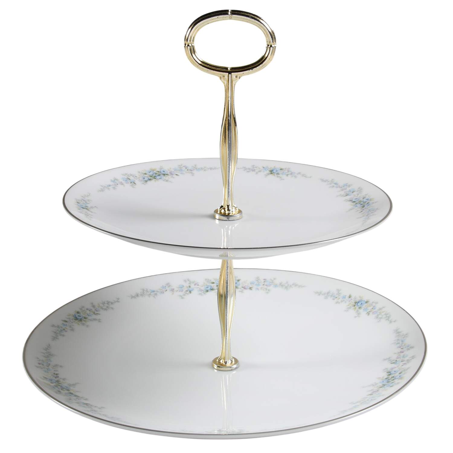 Roseberry 6 5/8"-10"  2 Tiered Serving Tray (Dp, Sp) HC by Noritake-1