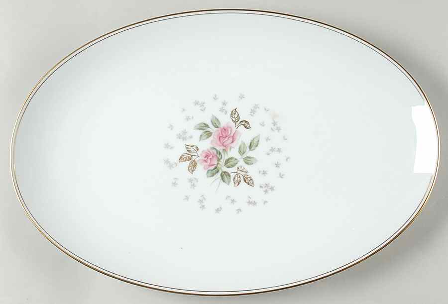 Rosebud 16" Oval Serving Platter by Noritake-1