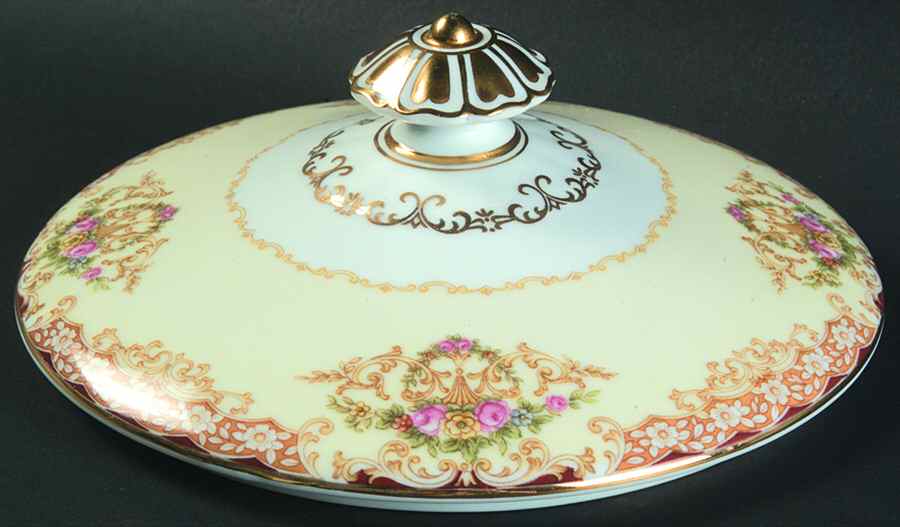 Rosebud Lid for Round Vegetable by Noritake-1