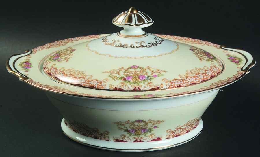 Rosebud Round Covered Vegetable by Noritake-1