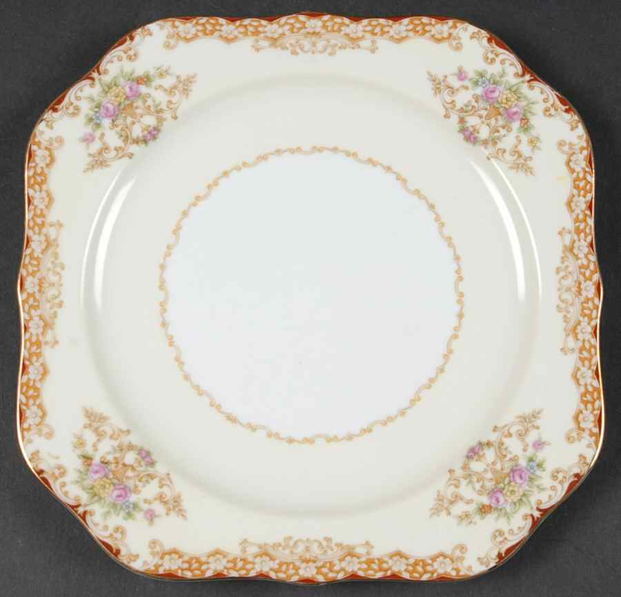 Rosebud Square Salad Plate by Noritake-1