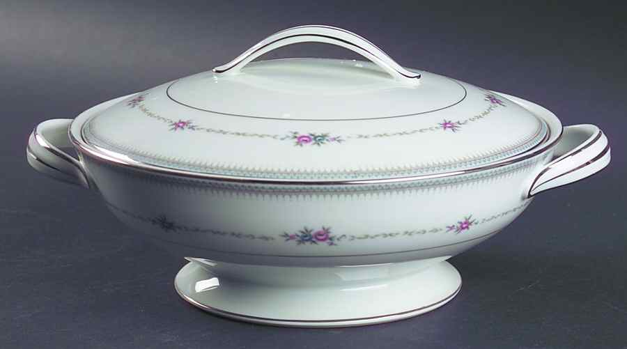 Rosedawn Round Covered Vegetable by Noritake-1