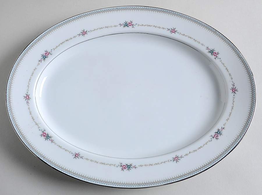 Rosedawn 13" Oval Serving Platter by Noritake-1
