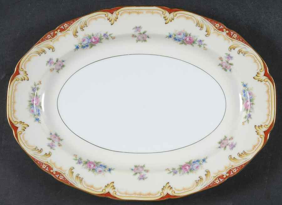 Roseda 11" Oval Serving Platter by Noritake-1