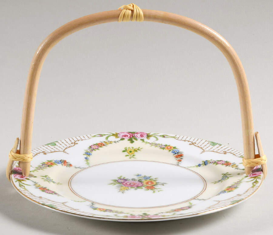 Rosedale 5 3/8"-5 5/8" Bamboo Handled Serving Plate  HC by Noritake-1