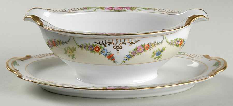 Rosedale Gravy Boat with Attached Underplate by Noritake-1