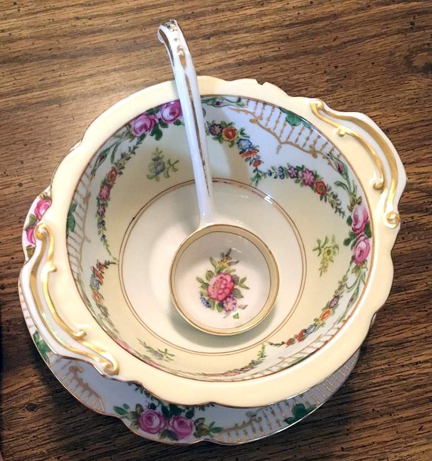 Rosedale Mayonnaise & Ladle w/Underplate by Noritake-1