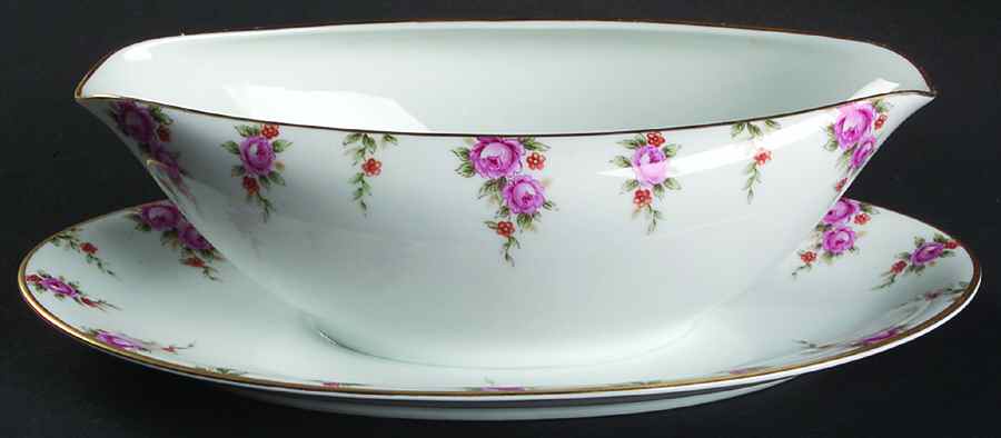 Rosedale Gravy Boat with Attached Underplate by Noritake-1