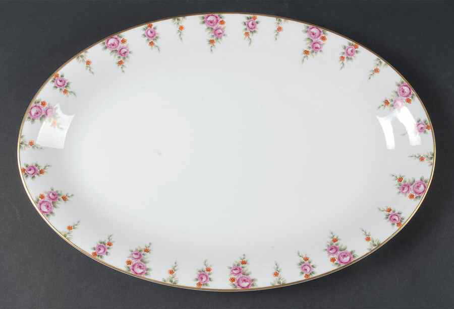 Rosedale 16" Oval Serving Platter by Noritake-1
