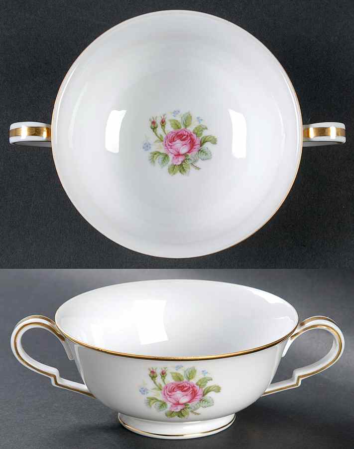 Rosedawn Footed Cream Soup Bowl by Noritake-1