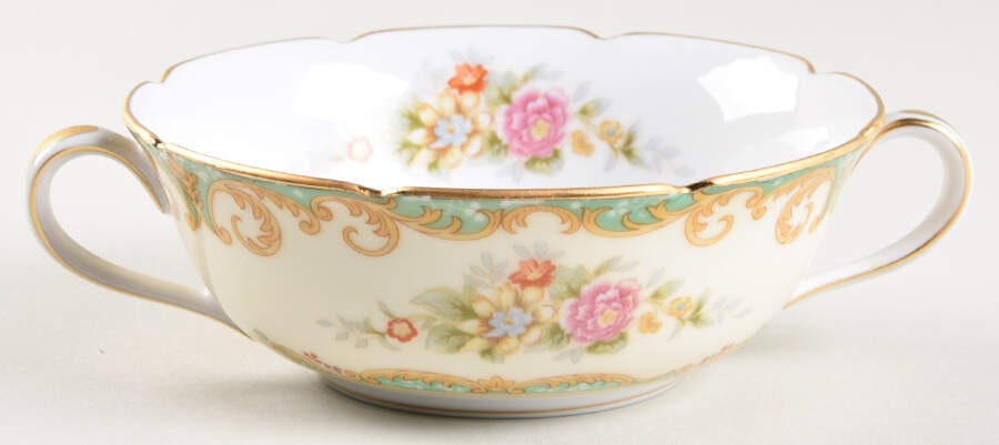 Roseglow Flat Cream Soup Bowl by Noritake-1