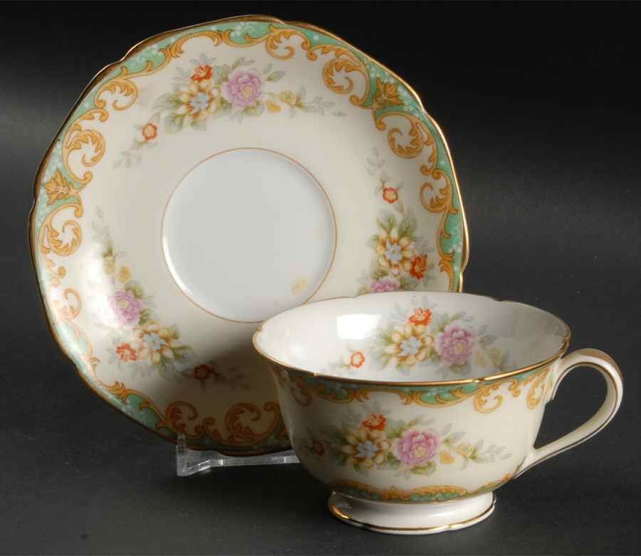 Roseglow Footed Cup & Saucer Set by Noritake-1