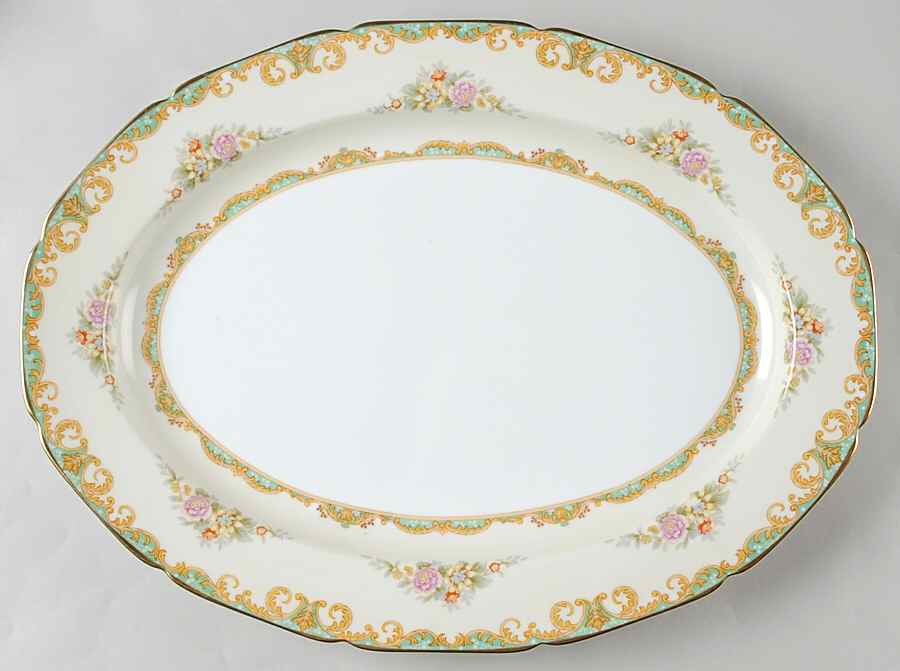 Roseglow 16" Oval Serving Platter by Noritake-1
