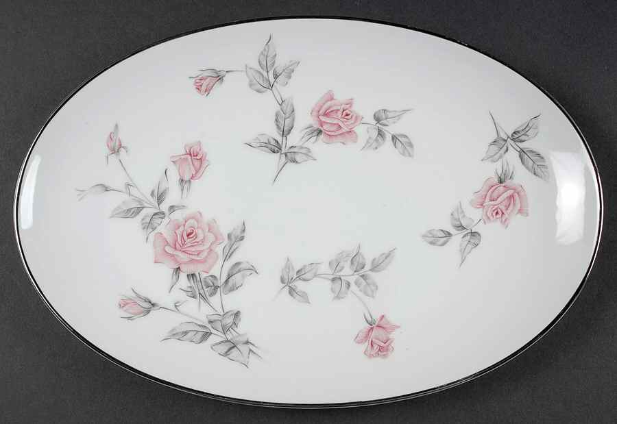 Roseglen 12" Oval Serving Platter by Noritake-1