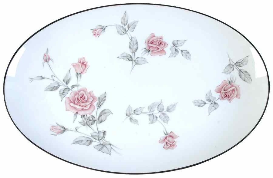Roseglen 16" Oval Serving Platter by Noritake-1