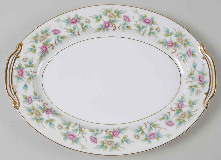 Roselace 11" Oval Serving Platter by Noritake-1