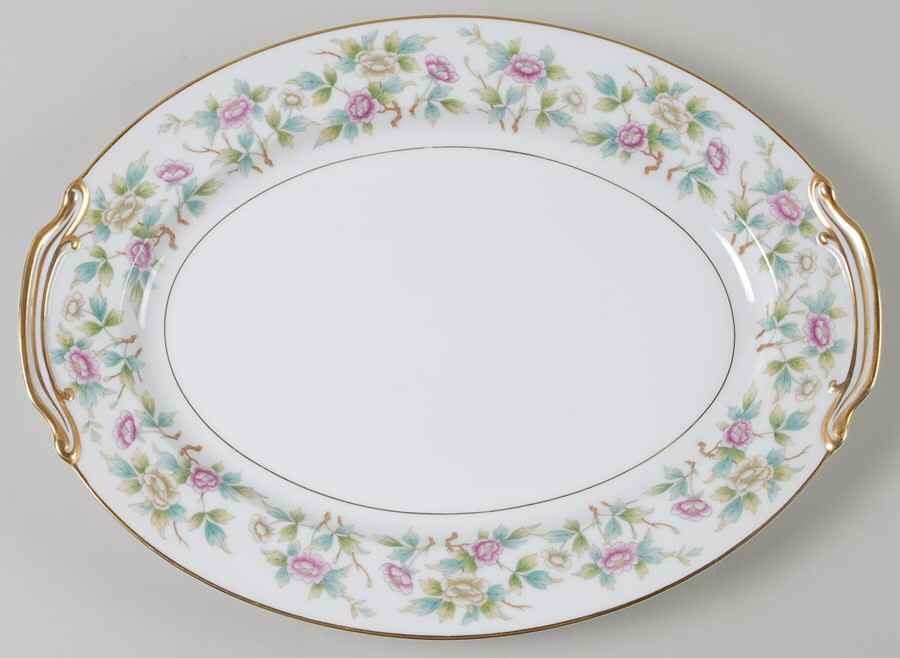 Roselace 13" Oval Serving Platter by Noritake-1