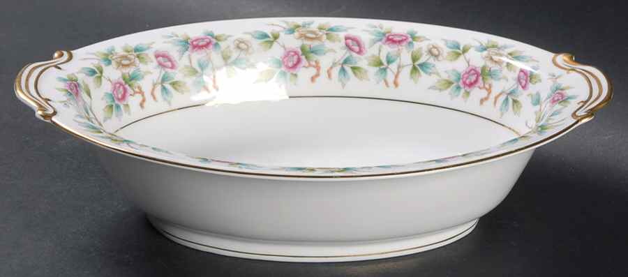 Roselace 10" Oval Vegetable Bowl by Noritake-1