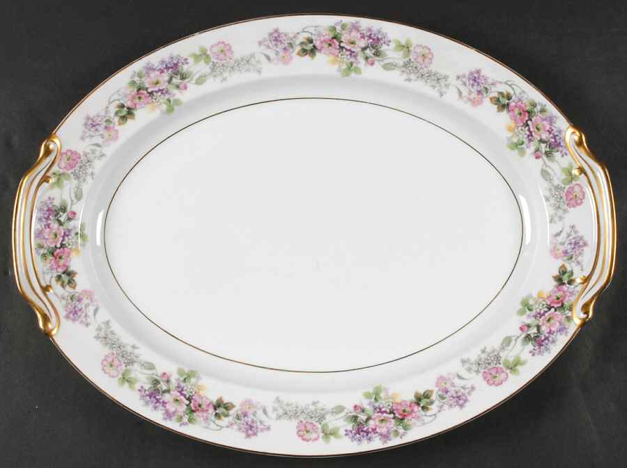 Roselane 16" Oval Serving Platter by Noritake-1