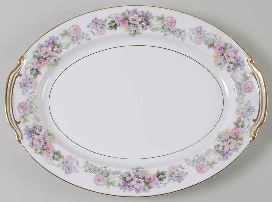 Roselane 13" Oval Serving Platter by Noritake-1