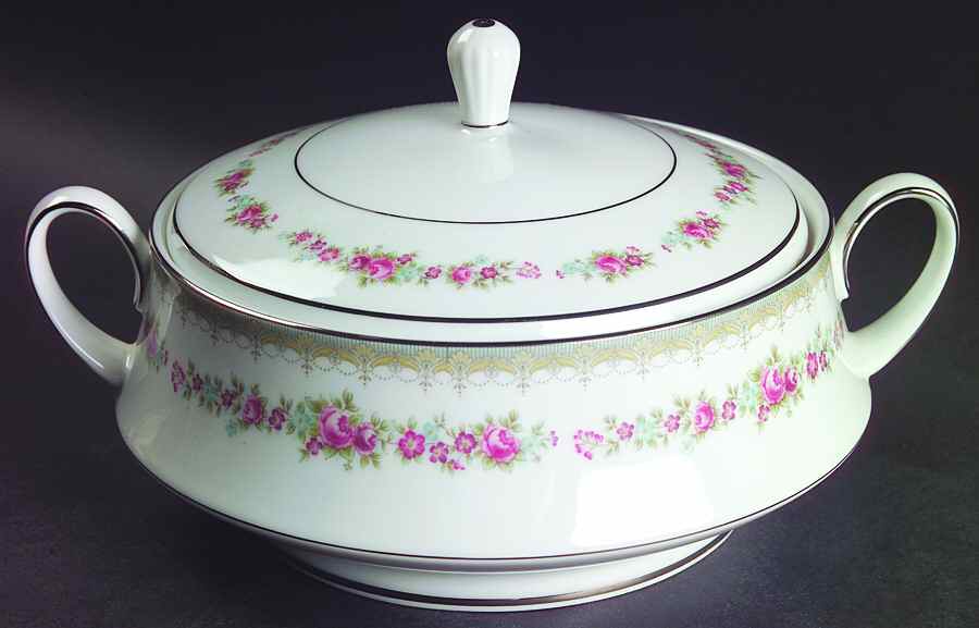 Roselane Round Covered Vegetable by Noritake-1