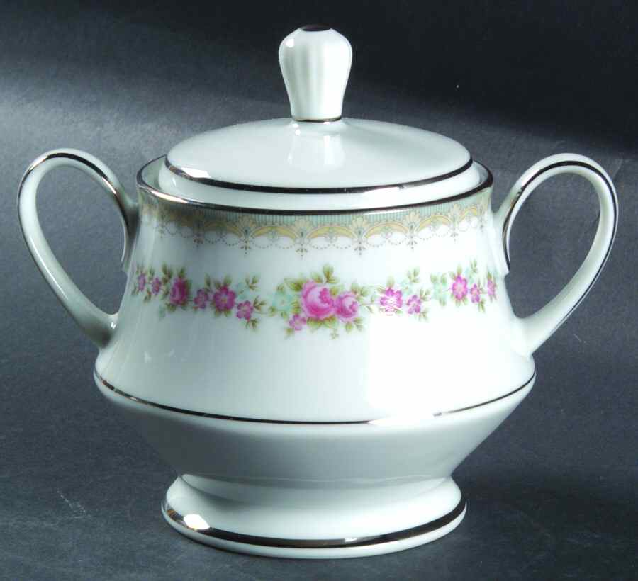 Roselane Sugar Bowl & Lid by Noritake-1