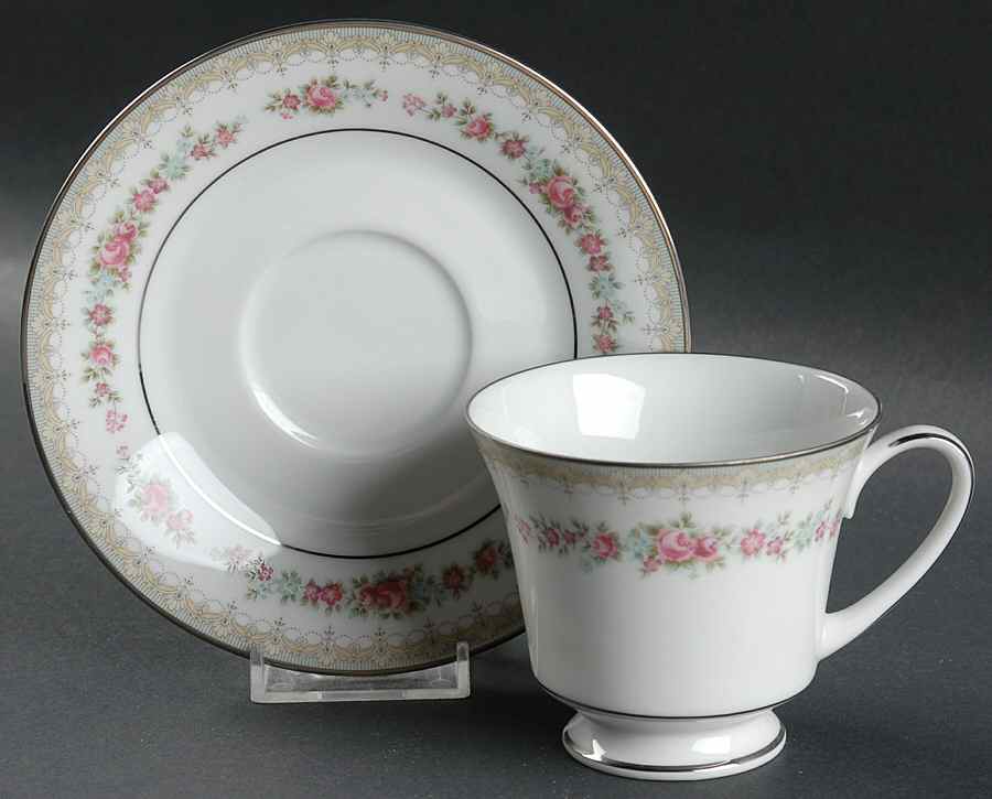 Roselane Footed Cup & Saucer Set by Noritake-1