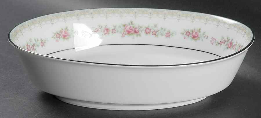 Roselane 9" Oval Vegetable Bowl by Noritake-1
