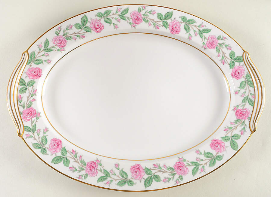 Roselle 16" Oval Serving Platter by Noritake-1