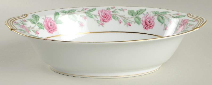 Roselle 10" Oval Vegetable Bowl by Noritake-1