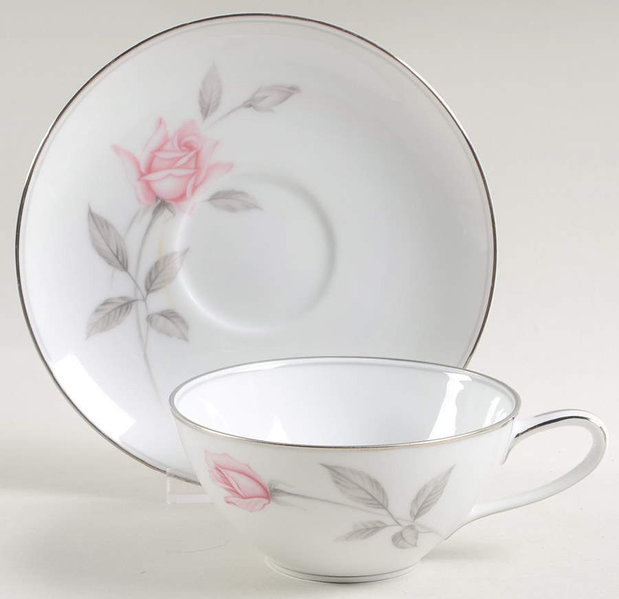 Rosemarie Flat Cup & Saucer Set by Noritake-1