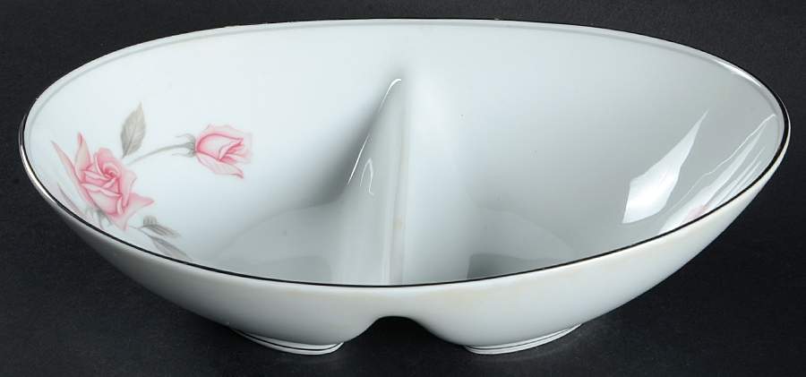 Rosemarie 10" Oval Divided Vegetable Bowl by Noritake-1