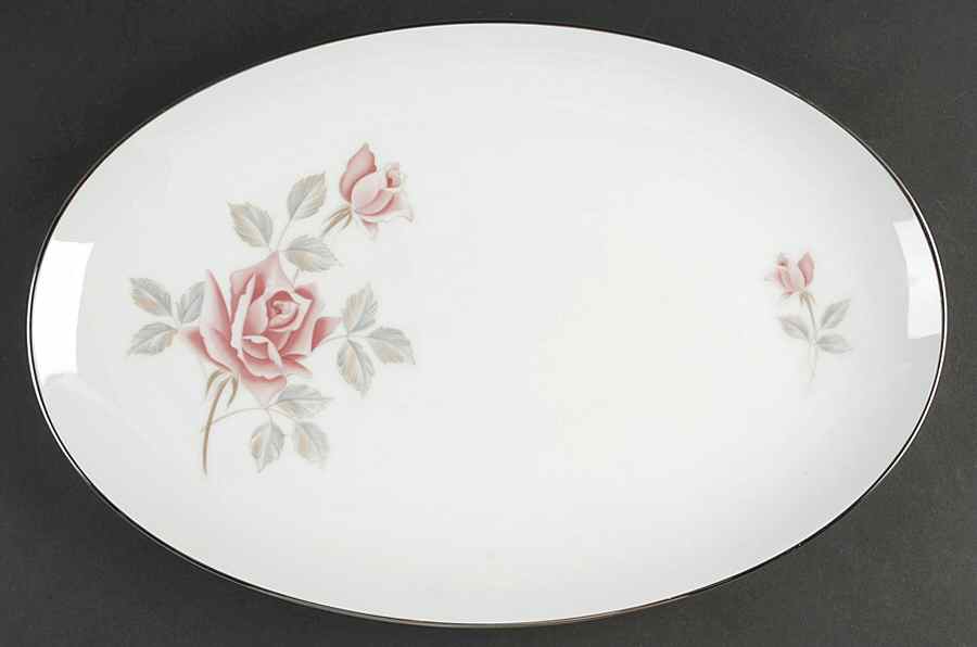Rosemist 16" Oval Serving Platter by Noritake-1