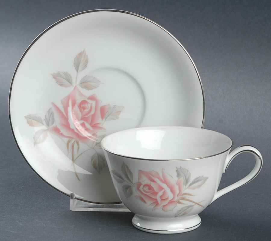Rosemist Footed Cup & Saucer Set by Noritake-1
