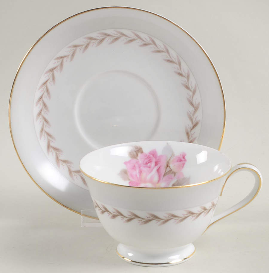 Rosemont Footed Cup & Saucer Set by Noritake-1