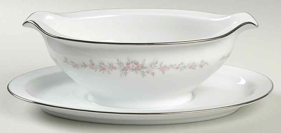 Rosepoint Gravy Boat with Attached Underplate by Noritake-1