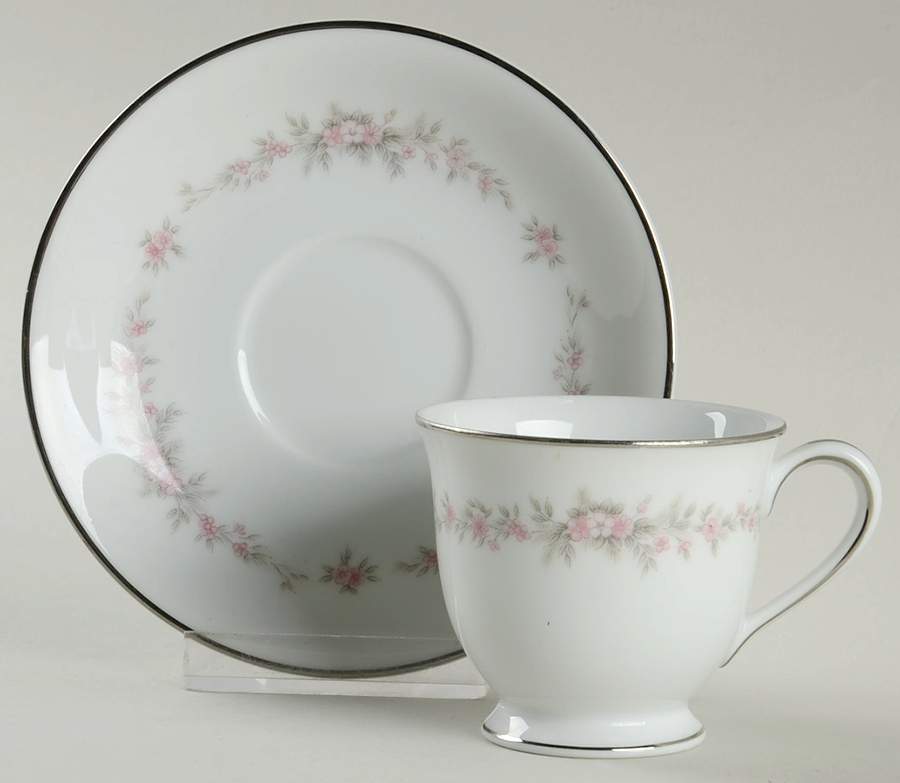 Rosepoint Footed Demitasse Cup & Saucer Set by Noritake-1